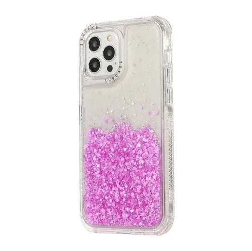 Purple Glittering Case for iPhone 15 6.1 / 14 / 13