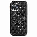 Black Deluxe Quilted Case for iPhone 15 Pro Max