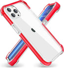 Red TPU Bumper Ultra Clear Back TPU Shockproof for iPhone 15 Pro Max