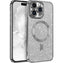 Silver Glitter Soft TPU Case with Magnetic Compatibility for iPhone 14 Pro