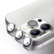 Silver Solid Camera Glass Protector for iPhone 15 Pro