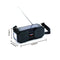 TG634 Black Portable Solar Charging Wireless Speaker with LED Flashlight