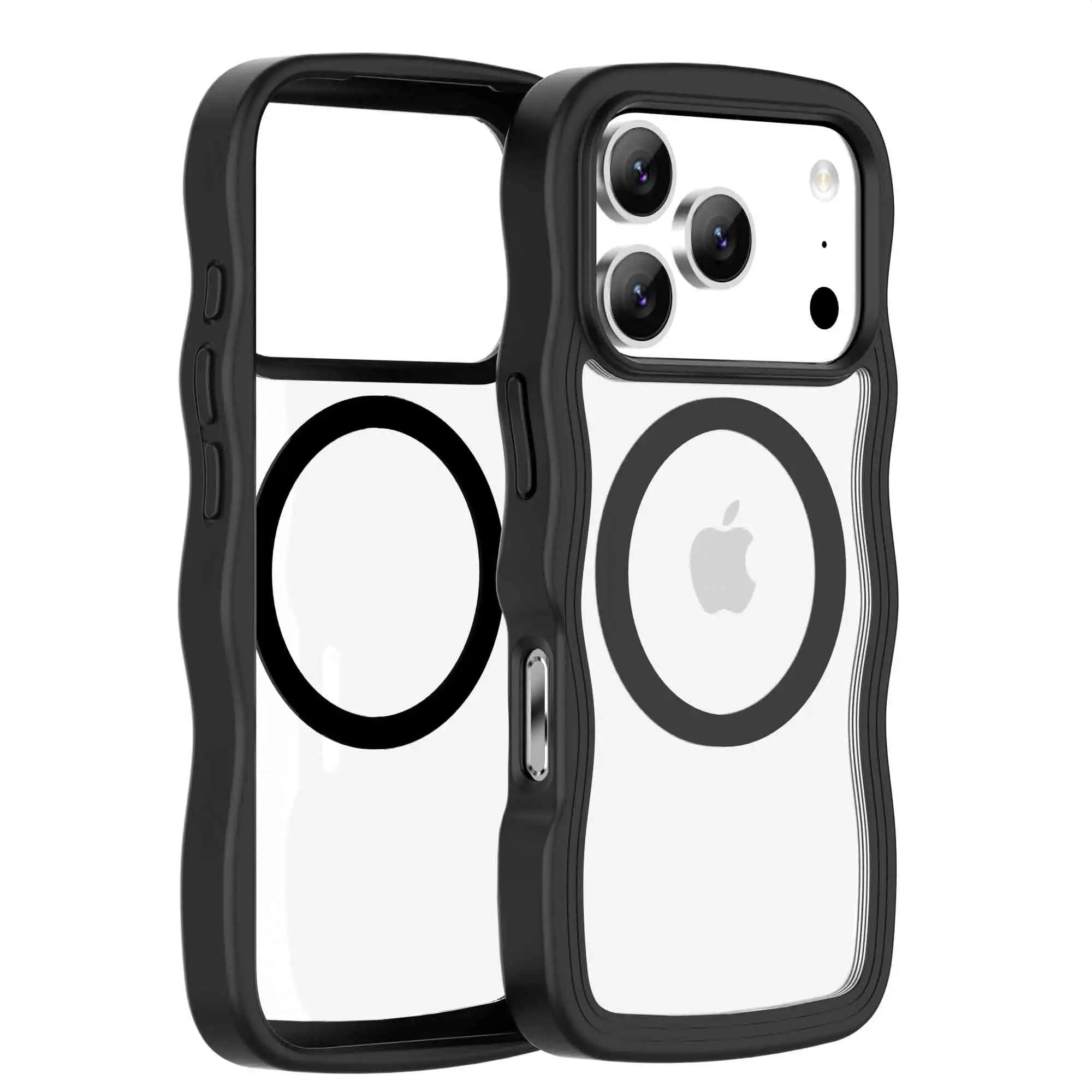 Black Clear Wave Case for iPhone 17 Pro Max