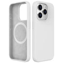 White Soft Magnetic Silicone Case for iPhone 13 Pro Max