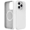 White Soft Magnetic Silicone Case for iPhone 16 6.1