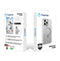 White Smoked Frame Kickstand with Magnetic Compatibility for iPhone 16 Pro with package