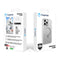 White Smoked Frame Kickstand with Magnetic Compatibility for iPhone 15 Pro with package