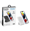 POWER X PACK Magnetic Wireless 5.000mAh White Power Bank with Kickstand