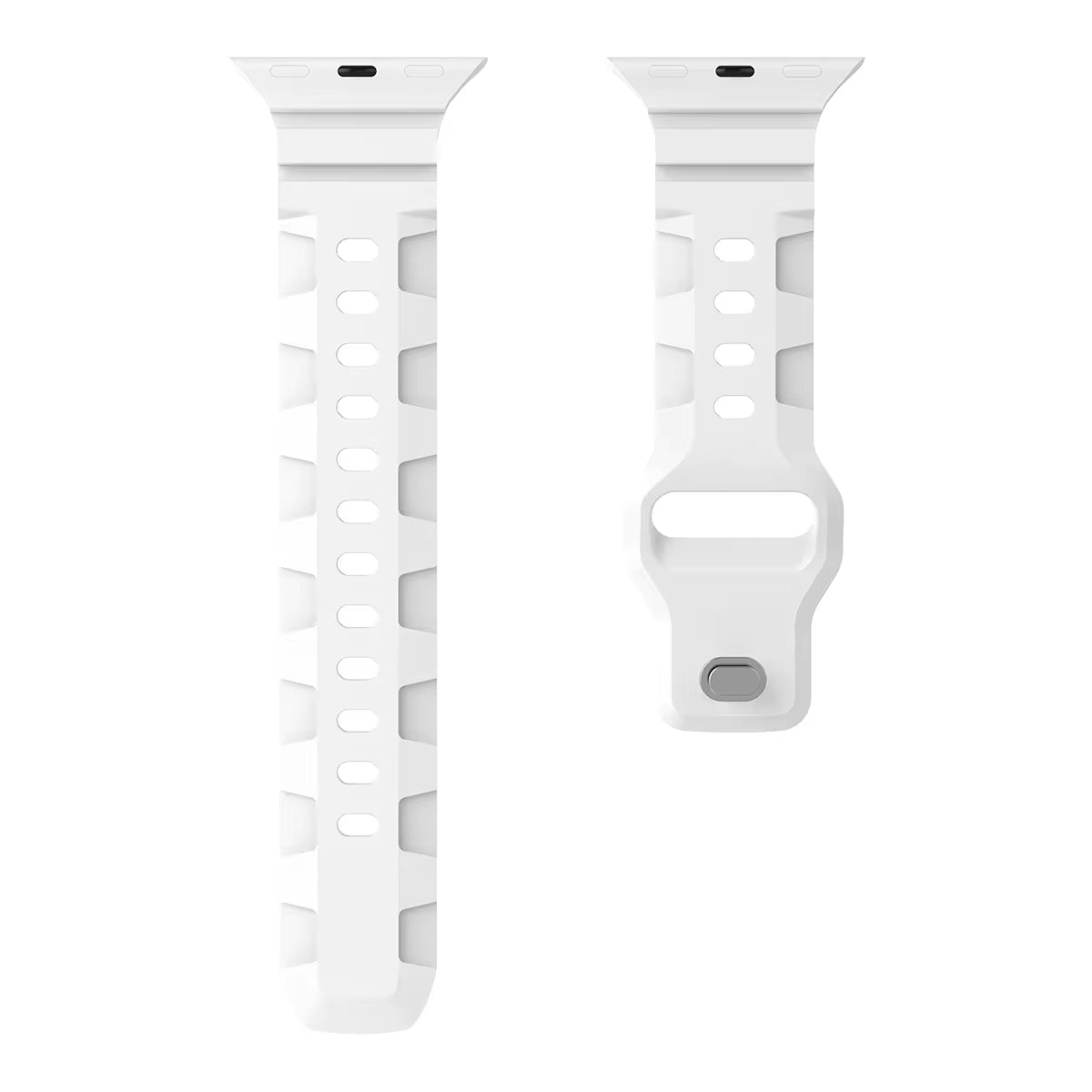 White Rugged Silicone Band for Apple Watch 49" / 45" / 44" / 42"