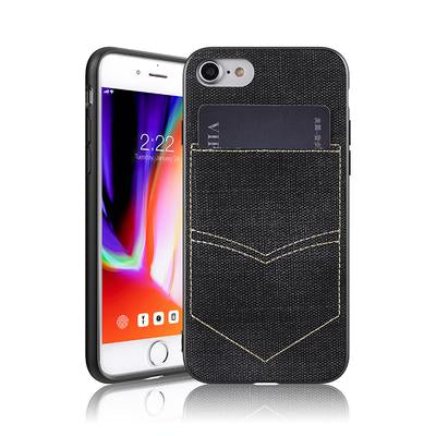 Galaxy S8 Plus Jeans Case With PocketBlack