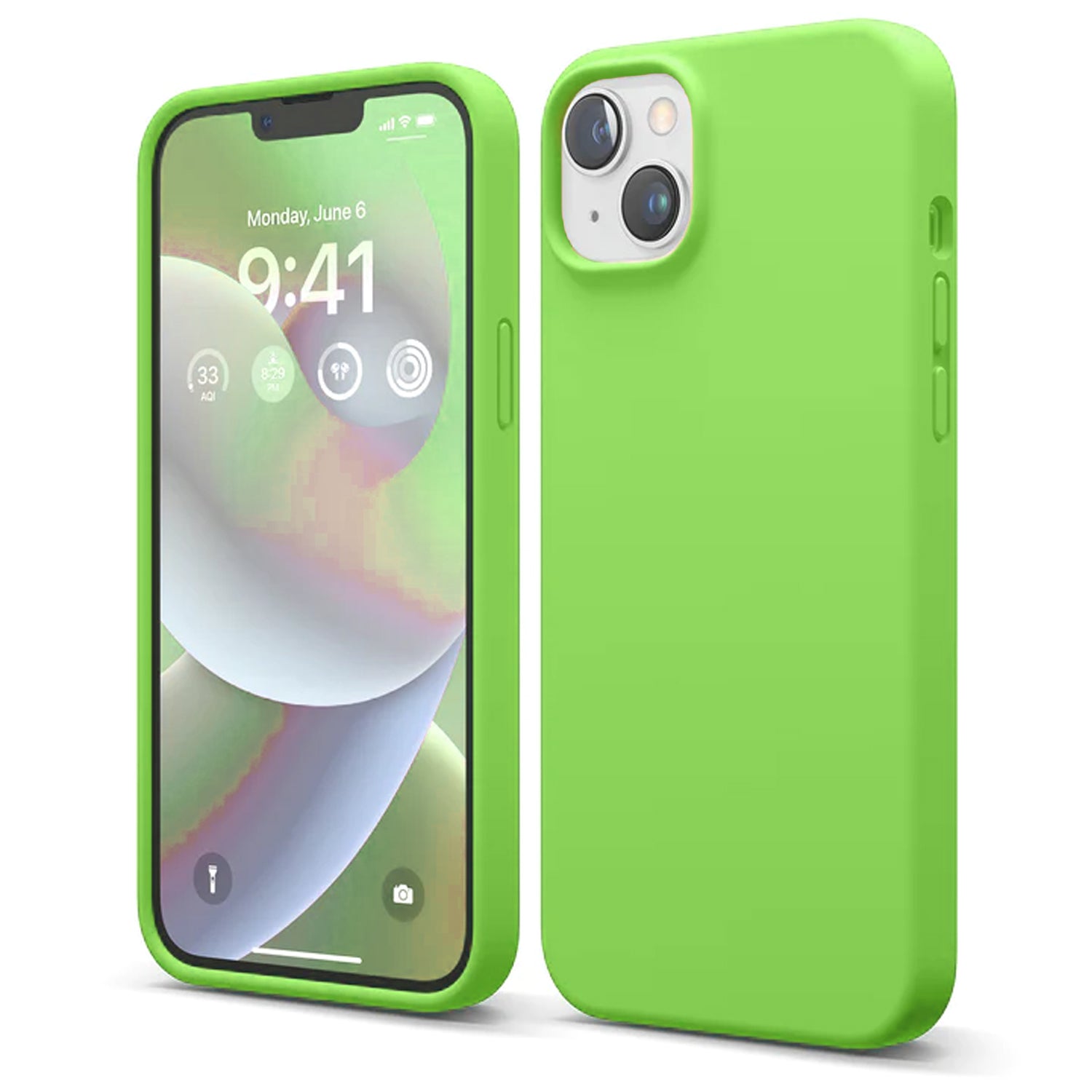 Neon Green iPhone 14 6.1 / iPhone 13 Soft Silicone Case