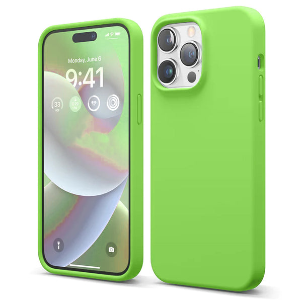 Neon Green for iPhone 14 Pro Max Soft Silicone Case