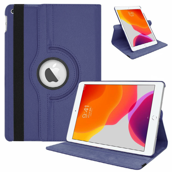 Navy Blue iPad 10.2" PU Leather Folio Folding 360 Case