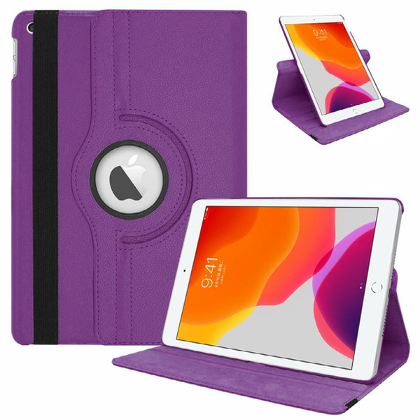 Purple Rush iPad 10.2" PU Leather Folio Folding 360 Case