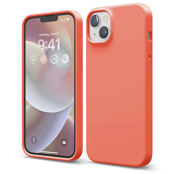 Orange Soft Silicone Case for iPhone 15 Plus 6.7 / 14 Plus 6.7