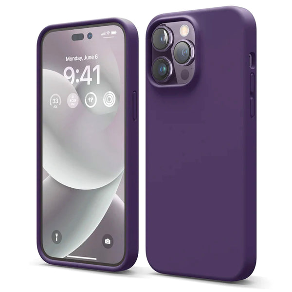 Purple for iPhone 14 Pro Max Soft Silicone Case