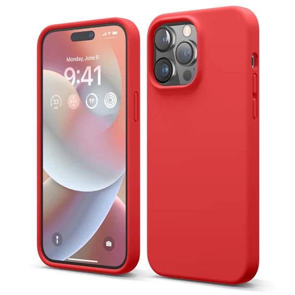 Red for iPhone 14 Pro Max Soft Silicone Case