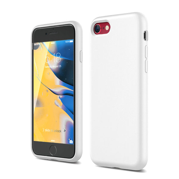 White iPhone SE/8/7/6 Soft Silicone Case