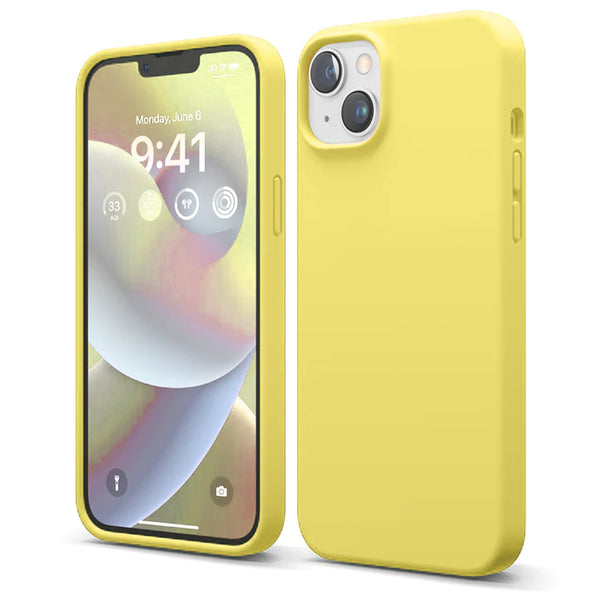 Yellow Soft Silicone Case for iPhone 15 Plus 6.7 / 14 Plus 6.7
