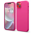 Hot Pink Soft Silicone Case for iPhone 15 Plus 6.7 / 14 Plus 6.7