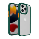 Green TPU Frame with Camera Bumper - Orange Button Soft Texture for iPhone 15 Plus 6.7 / 14 Plus 6.7