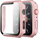 45mm Bumper case RoseG for iWatch with tempered glass built in