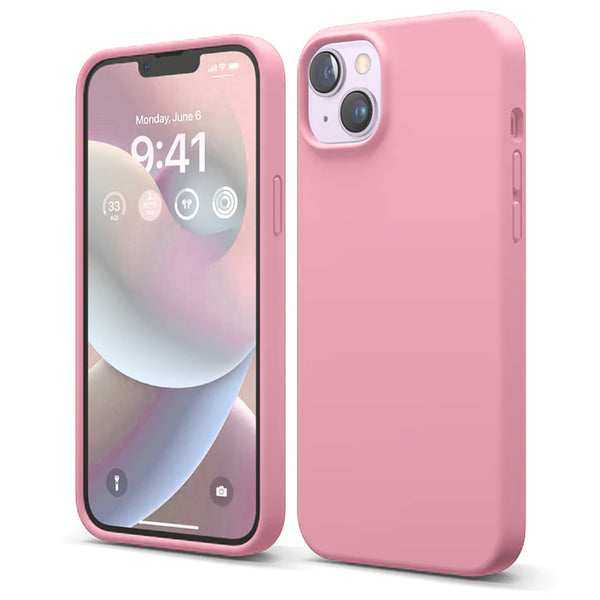 Light Pink Soft Silicone Case for iPhone 15 Plus 6.7 / 14 Plus 6.7