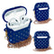 Navy AirPods Glitter Case With Necklace