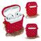 Red AirPods Glitter Case With Necklace