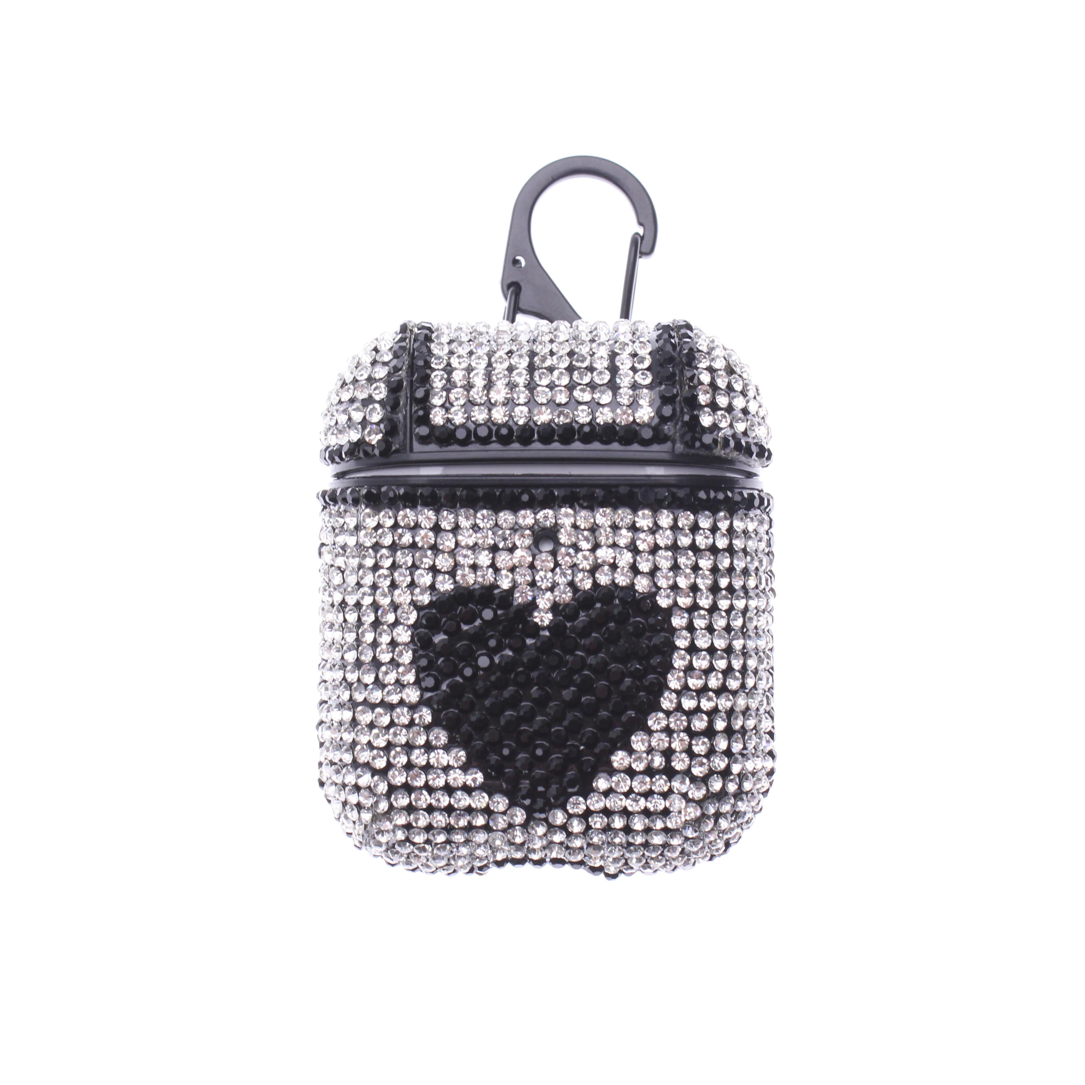 Black Heart Glitter TPU AirPods case