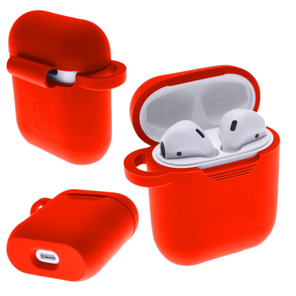 Red PLAIN COLOR AirPods Case