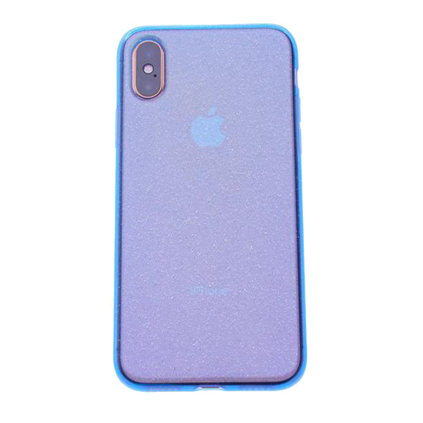 Blue Silicone Glitter iPhone XS Max