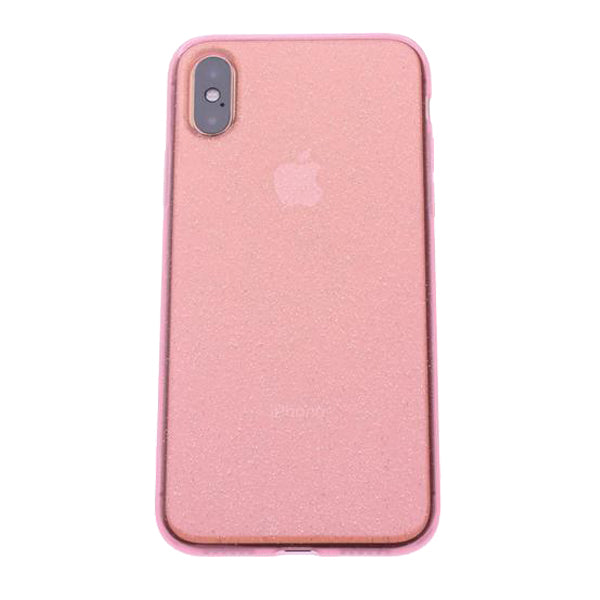 Pink Silicone Glitter iPhone XS Max