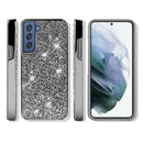 For Samsung Galaxy S22 Plus Deluxe Diamond Bling Glitter Case Cover - Black