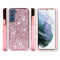 For Samsung Galaxy S22 Deluxe Diamond Bling Glitter Case Cover - Pink