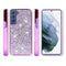 For Samsung Galaxy S22 Deluxe Diamond Bling Glitter Case Cover - Purple