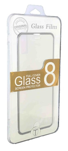 iPhone 8/7 Plus Tempered Glass Metal Frame Silver