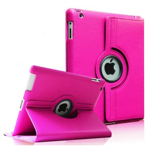 Hot Pink iPad Pro 12.9" PU Leather Folio Folding 360 Case