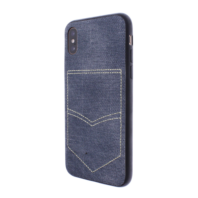Gray iPhone X/XS Jeans Case With Pocket
