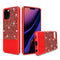 Red iPhone 11 PRO PU Leather Glitter Hybrid with Chrome TPU