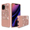 Rose Gold iPhone 11 PRO PU Leather Glitter Hybrid with Chrome TPU