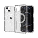 Clear iPhone 14 6.1 / iPhone 13 Magnetic Compatible Glitter TPU Bumper