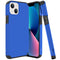 For iPhone 14 / 13 Premium Minimalistic Slim Tough ShockProof Hybrid Case Cover - Classic Blue