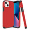 For iPhone 14 / 13 Premium Minimalistic Slim Tough ShockProof Hybrid Case Cover - Flame Scarlet
