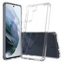 For Samsung Galaxy S21 FE Clear Transparent Hybrid Case Cover - Clear PC + Clear TPU