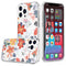 Orange Flowers Magnetic Compatible Clear Case for iPhone 14 Pro