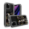 Black iPhone 11 PRO 3in1 High Quality Transparent Liquid Glitter Snap On Hybrid