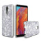 LG Aristo 4 Plus, Escape Plus, Tribute Royal Sparkle Glitter Bling Fused Hybrid - Silver