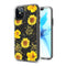 iPhone 12 Pro Max 6.7 Floral Glitter Design Case Cover - Yellow Flowers