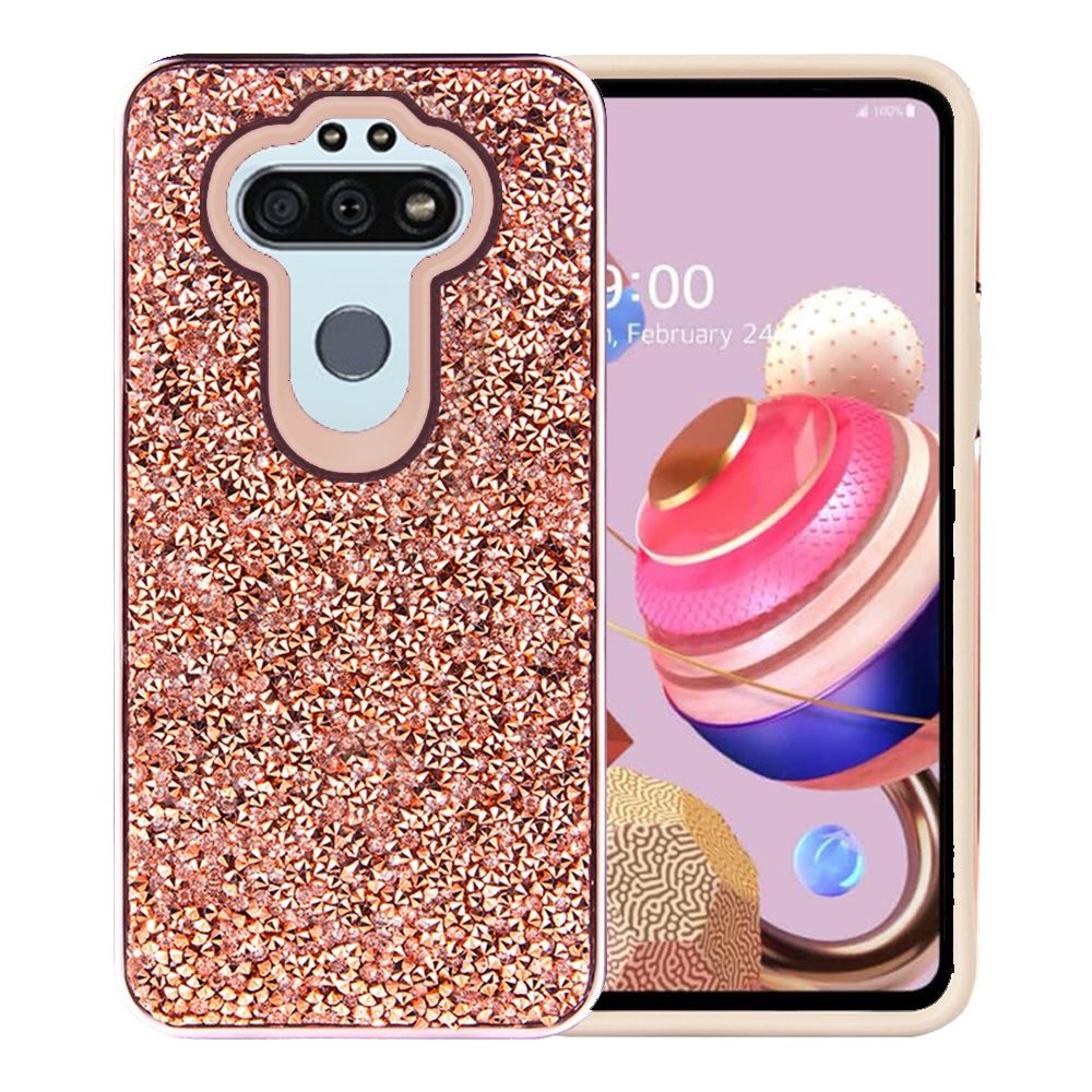 LG Aristo 5 LG tune 3 Deluxe Glitter Diamond Case Cover - Rose Gold